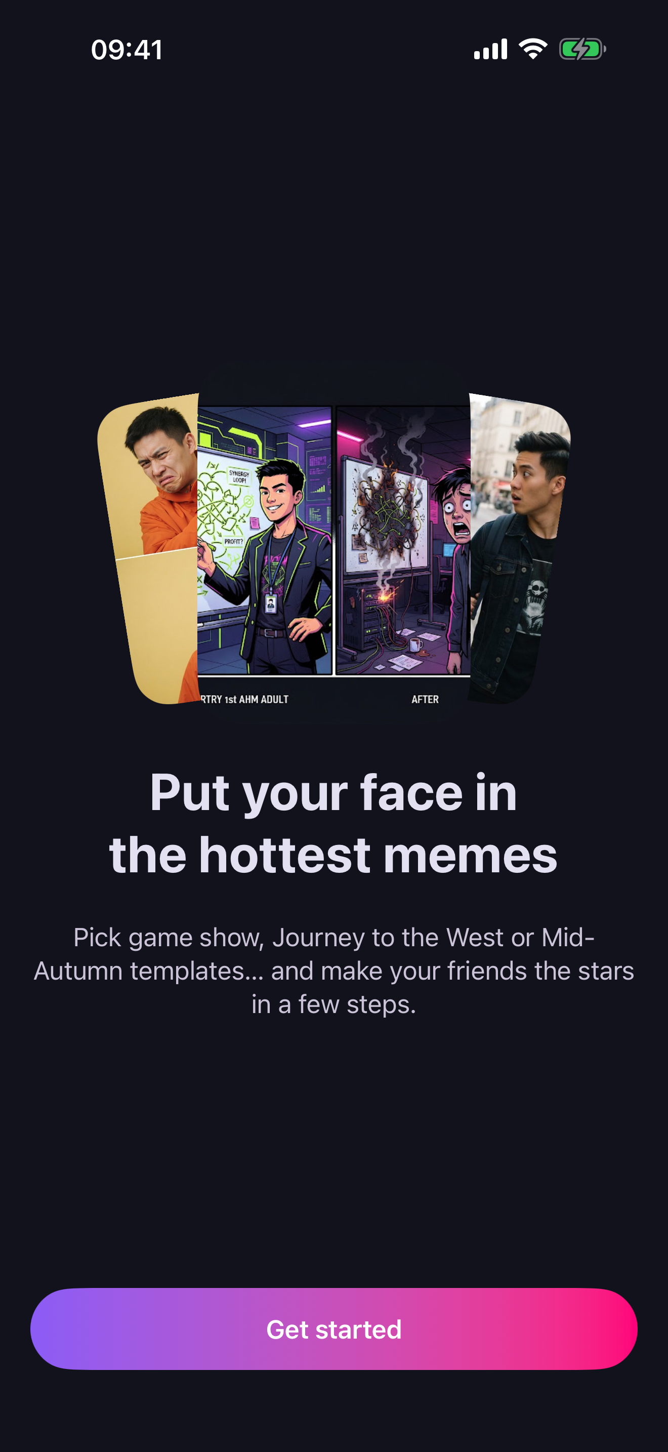 Memix onboarding with template covers